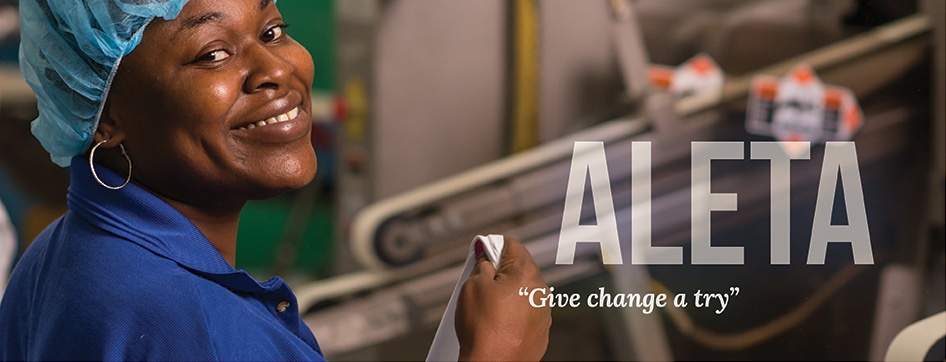 Aleta - "Give change a try"