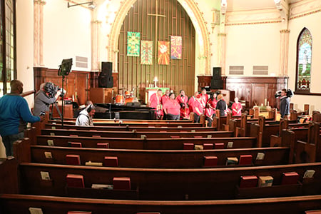 After many years of performing at Goodwill and at local businesses and community partners, our choir was selected to be featured on PBS’s "10thirtysix" program. The PBS crew filmed the choir during a holiday-themed performance from the Summerfield United Methodist Church in Milwaukee in early November.