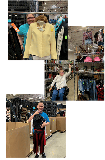 In addition, four participants were chosen to dress up mannequins for the Halloween display. The store manager, Dan and assistant managers had a variety of items set aside and helped throughout the process.