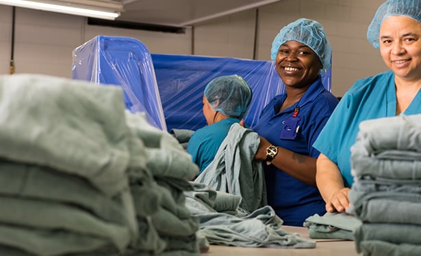 Persons with significant disabilities that meet the eligibility requirements for the AbilityOne program can be provided job opportunities in Goodwill's Laundry & Linen Services.