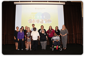 The EmpowerOne 500 Jobs Event was held at the Milwaukee County Zoo in October. It was a celebration of the number of individuals that have gained a job and independence through Goodwilll’s Supported Employment and the EmpowerOne program.