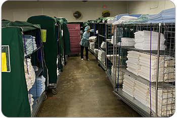 Goodwill Laundry & Linen Services processes over 14 million pounds of linen annually.