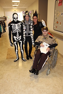 Participants and staff chose great Halloween costumes for the Spooky Hunt